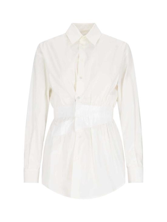  MM6 메종마르지엘라 탑 Mm6 메종 마르지엘라 테이핑 셔츠 화이트