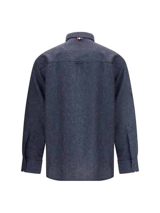  톰브라운 셔츠 톰 브라운 울 오버사이즈 - THOM BROWNE