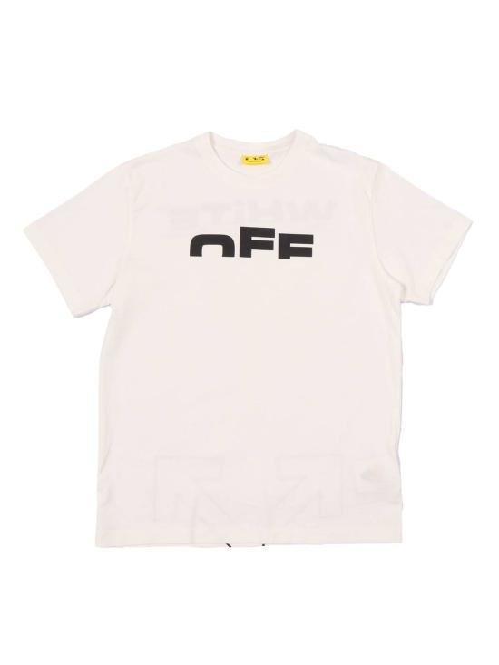  [키즈] 오프화이트 탑 타입 로고 티셔츠 반팔 티셔츠 화이트