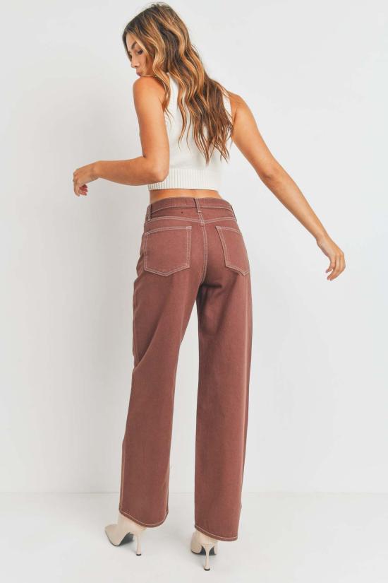  저스트 블랙 데님 데님 팬츠 레트로 스트레이트 진 - JUST BLACK DENIM