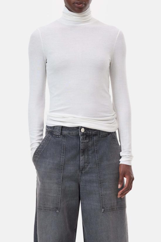  클로즈드 반팔 티셔츠 모달 캐시미어 혼방 긴팔 상의 - CLOSED