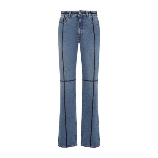  MM6 메종마르지엘라 데님 팬츠 Mm6 메종 마르지엘라 코튼 진 미디엄 블루 - MM6 MAISON MARGIELA