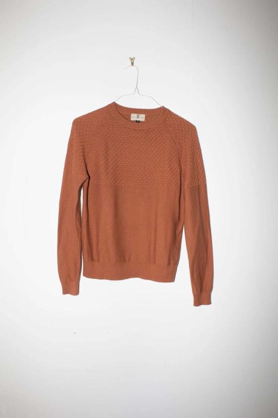  주주 스웨터 Giu Giu Brickstitch 크루 브론즈