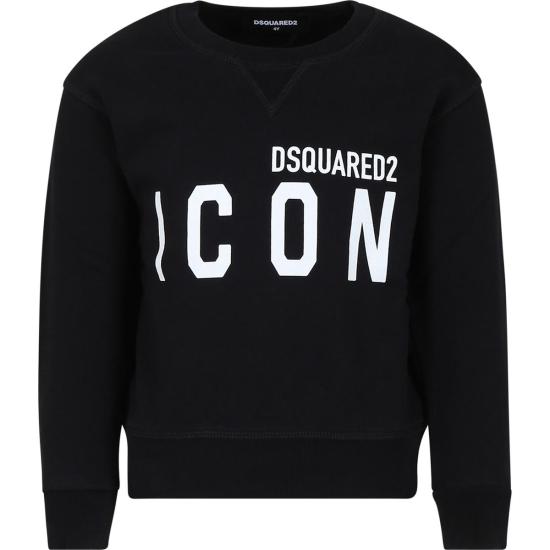  [키즈] 디스퀘어드2 풀오버 키즈 Dsquared2 블랙 스웨트셔츠
