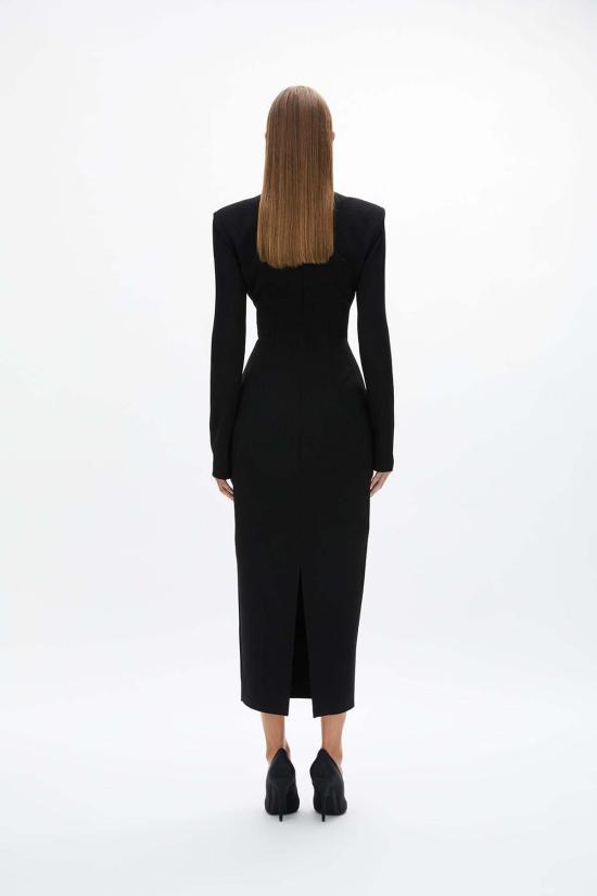  레이첼 길버트 롱 원피스 도버 슬리브 드레스 블랙 - RACHEL GILBERT