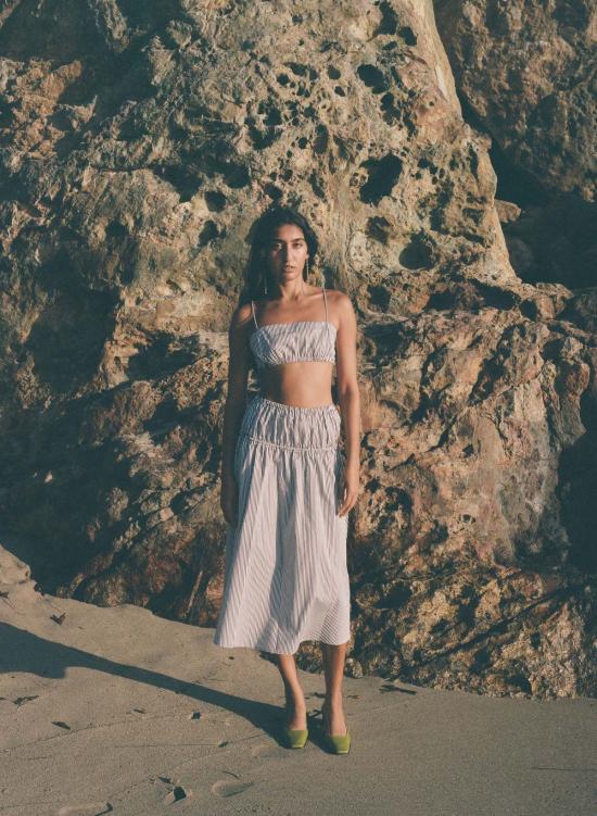  Pari Desai 브라 파리 데사이 엘간 스트라이프 렛 에스프레소/화이트 스트라이프 - OTHER BRANDS