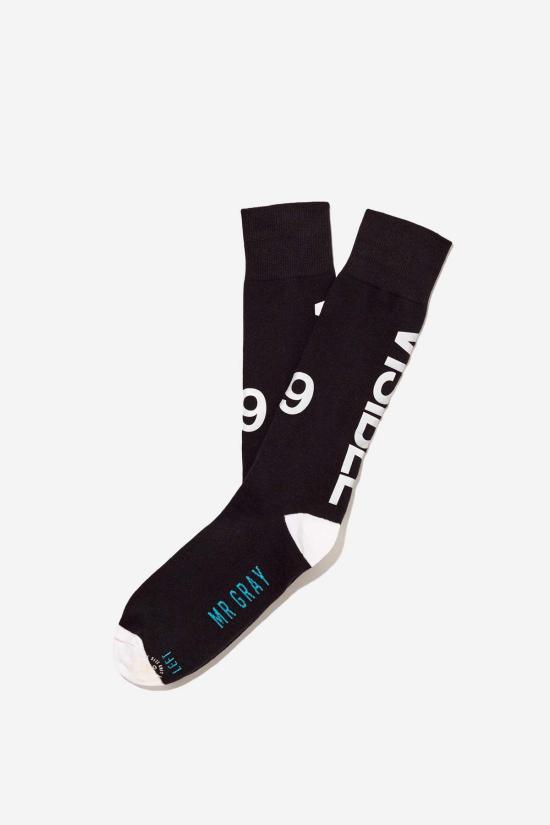 Mr. Gray 양말 미스터 그레이 반사 잉크 프린팅  블랙