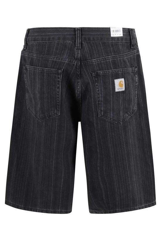  칼하트 데님 숏팬츠 카하트 윕 라일런 쇼츠 블랙 스톤 워시드 - CARHARTT