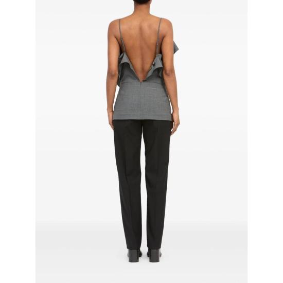  MM6 메종마르지엘라 민소매 티셔츠 Mm6 메종 마르지엘라 탑 탱크탑 그레이 - MM6 MAISON MARGIELA