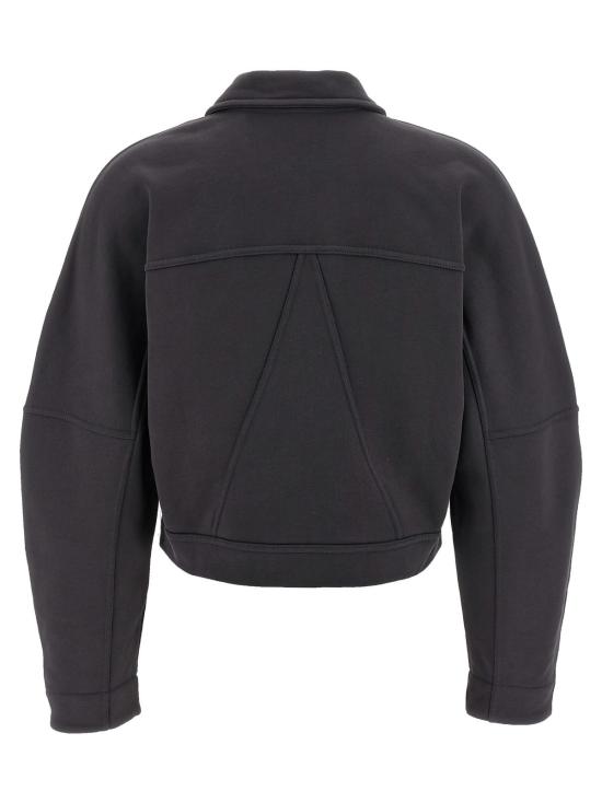  가니 봄버 자켓 헤비 테리 저지 봄버 재킷 그레이 - GANNI