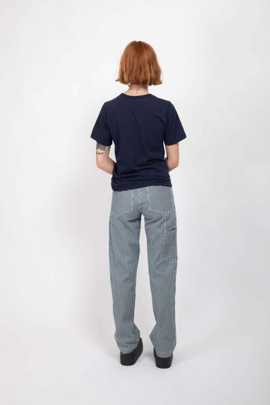  그래블 앤 골드 데님 팬츠 자갈 & 금색 페인트공 바지 지휘자 줄무늬 - GRAVEL & GOLD