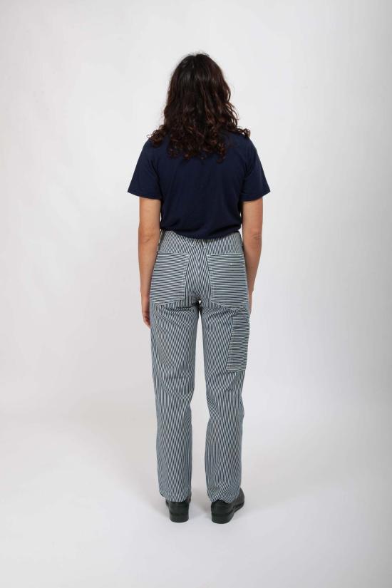  그래블 앤 골드 데님 팬츠 자갈 & 금색 페인트공 바지 지휘자 줄무늬 - GRAVEL & GOLD