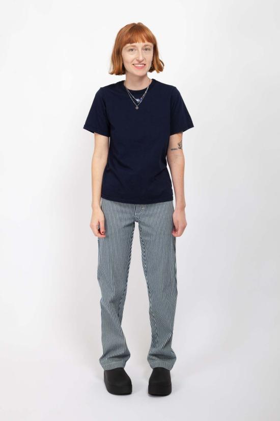  그래블 앤 골드 데님 팬츠 자갈 & 금색 페인트공 바지 지휘자 줄무늬 - GRAVEL & GOLD