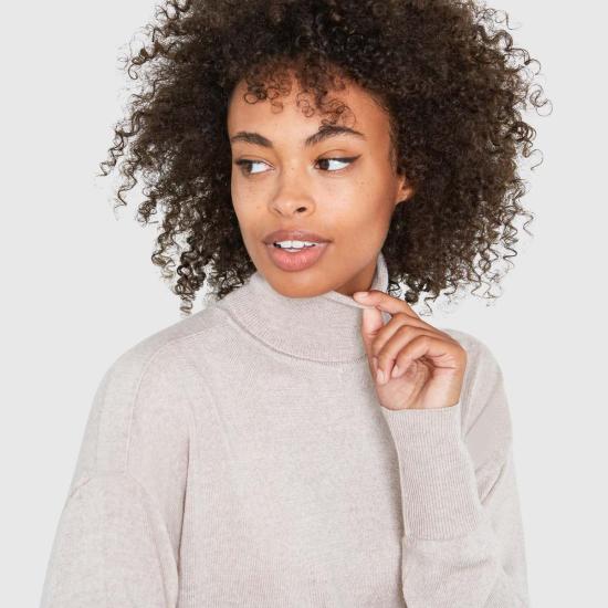  산티클레르 터틀넥 산티클러 아일린  릴렉스핏 메리노 울 스웨터 마르코나 - SANTICLER