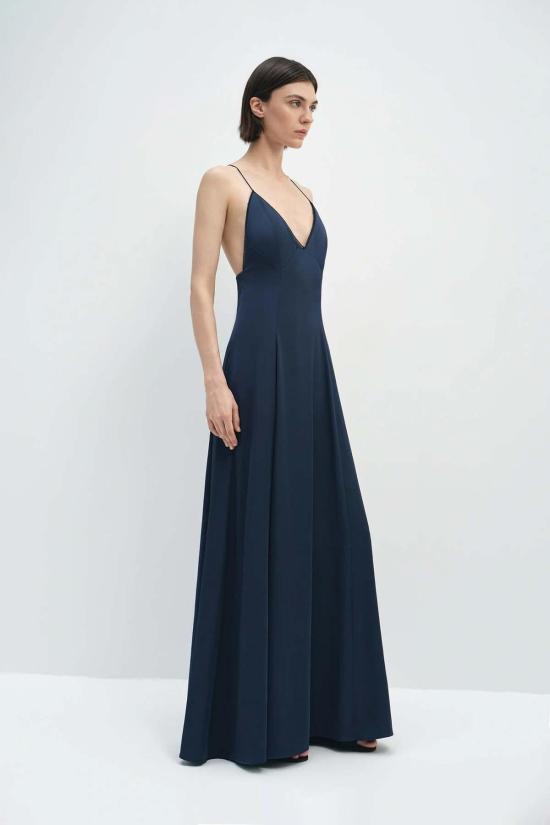  Sophie Rue 롱 원피스 소피 루 아멜리 새틴 드레스 에스테이트 블루 - SOPHIE RUE