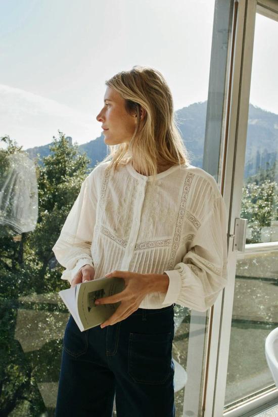  Indi & Cold 블라우스 인디 & 콜드 에스닉 자수 셔츠