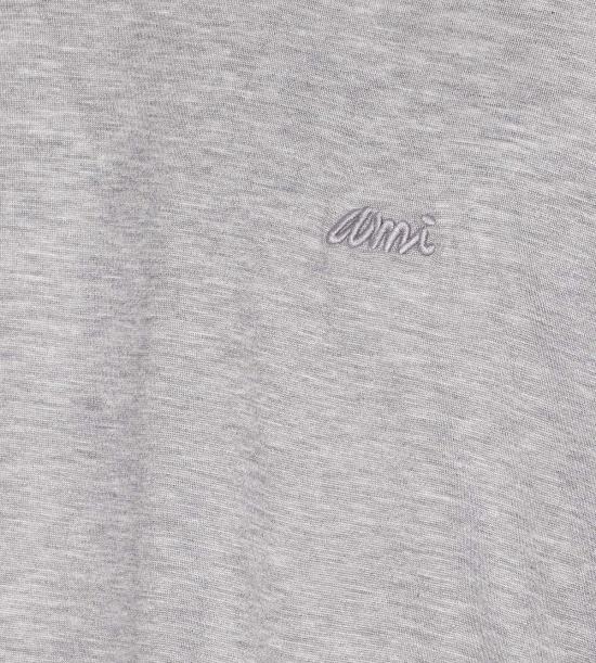  아미 반팔 티셔츠 알렉상드르 마티우시  로고 티셔츠 그레이 - AMI