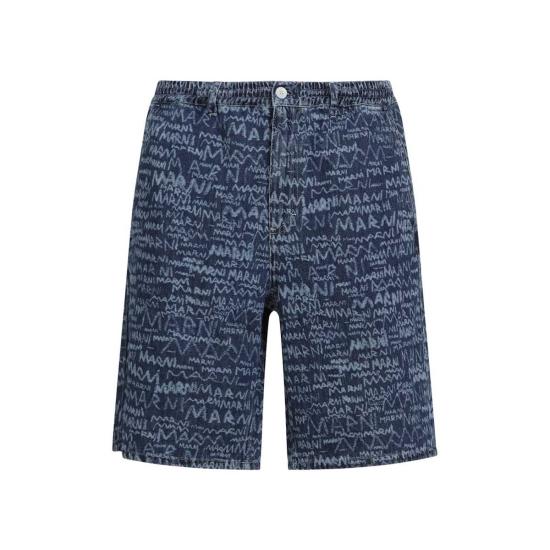  마르니 스트레이트 팬츠 블루 카이아나이트 팬츠 - MARNI