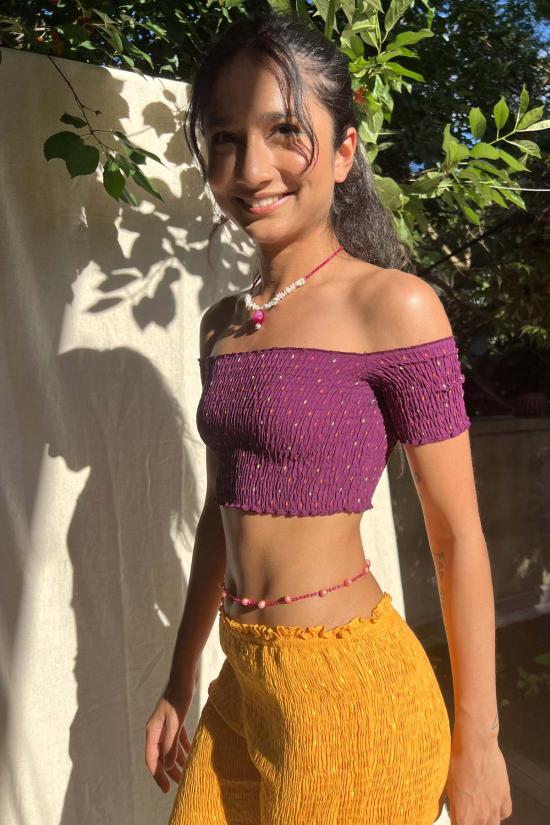  아바카시 목걸이/팬던트 고양이 요람 진주 체인 핑크 - ABACAXI