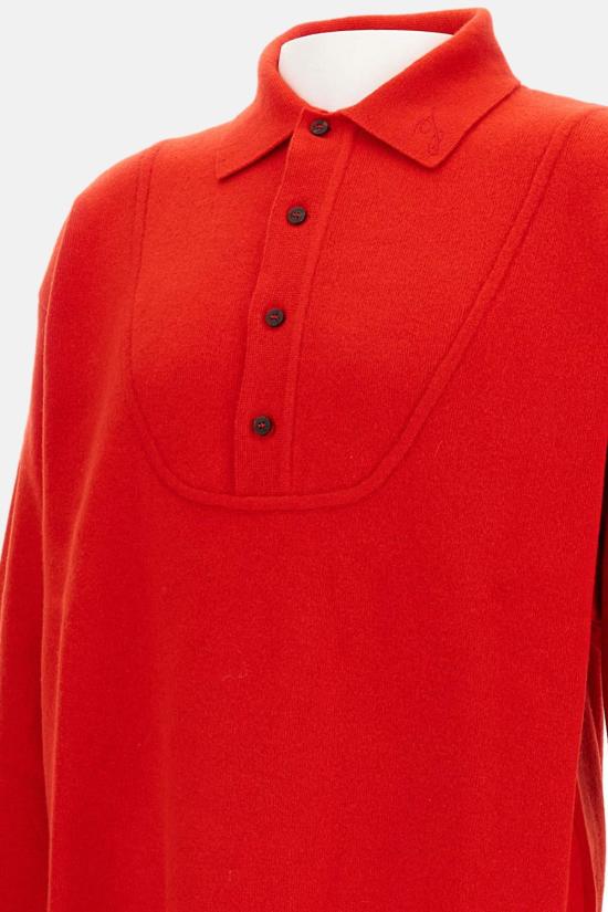  자크뮈스 스웨터 Jacquemus Polo La Maille Vareuse Pallone  레드 - JACQUEMUS