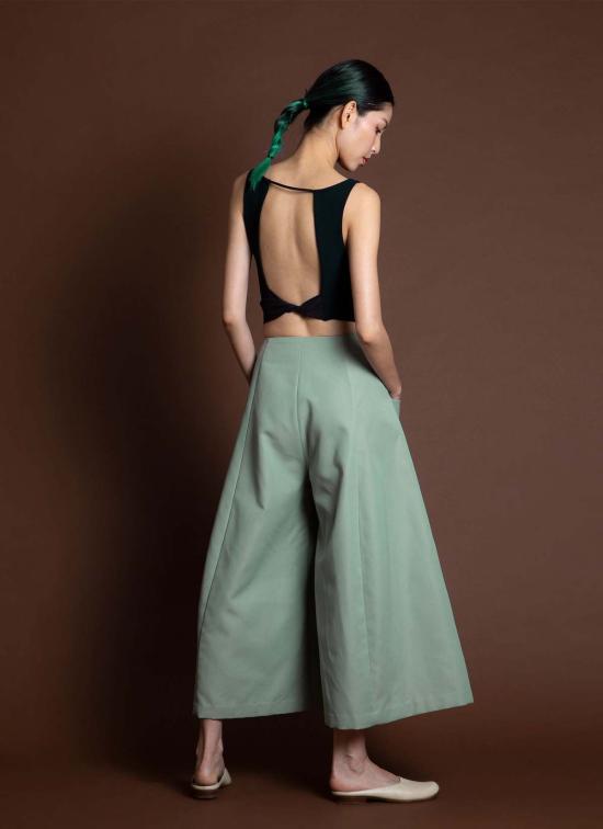  KAAREM 브라 Kaarem La Lan 렛 오픈백 탑 블랙 블루 - OTHER BRANDS