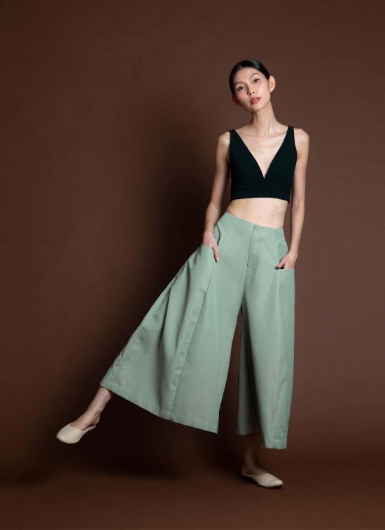  KAAREM 브라 Kaarem La Lan 렛 오픈백 탑 블랙 블루 - OTHER BRANDS