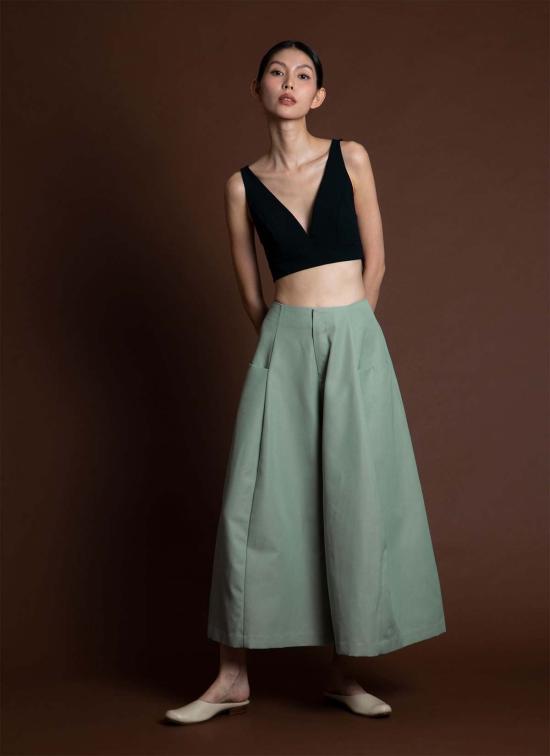  KAAREM 브라 Kaarem La Lan 렛 오픈백 탑 블랙 블루 - OTHER BRANDS