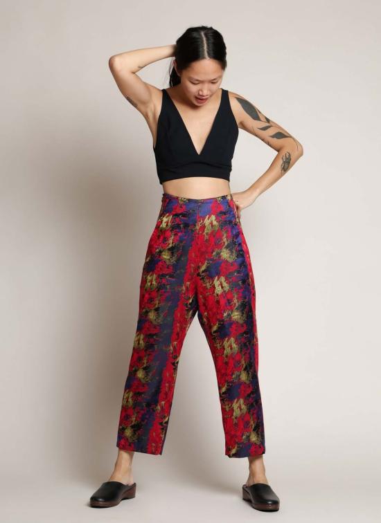  KAAREM 브라 Kaarem La Lan 렛 오픈백 탑 블랙 블루 - OTHER BRANDS