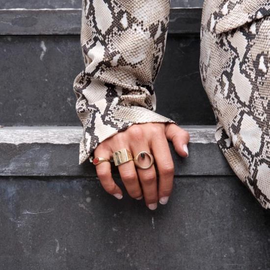  타린 토마스 반지 아티 링 실버/카넬리언