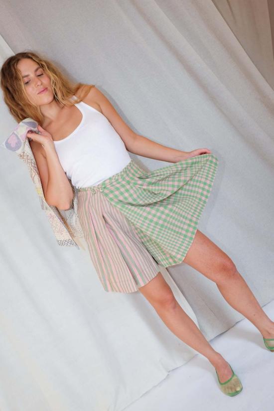  [키즈] RUJUTA SHETH 스커트 루주타 세스 프리다 스코트 허드슨 스트라이프 X 첵스 - OTHER BRANDS