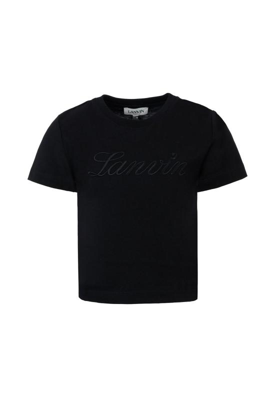  [키즈] 랑방 트레이닝 상의 아동용  로고 티셔츠 블랙