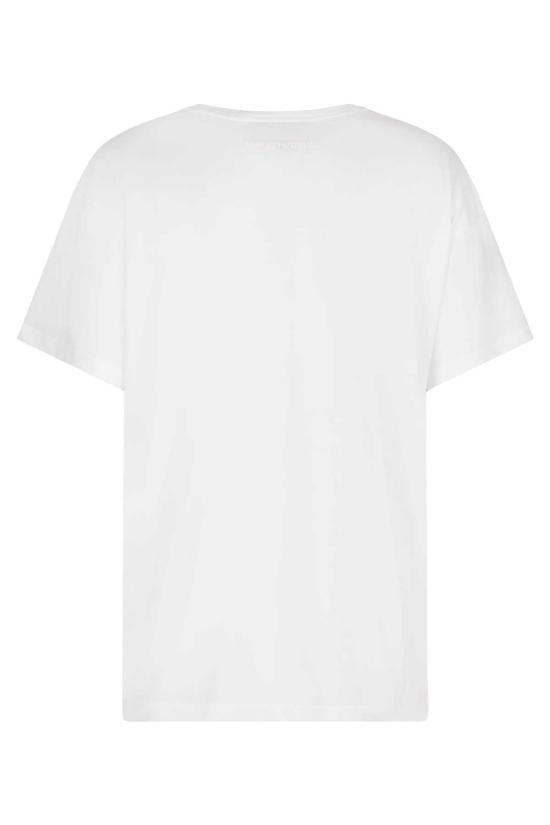  엠포리오 아르마니 반팔 티셔츠 프린트 코튼 티셔츠 화이트 - EMPORIO ARMANI