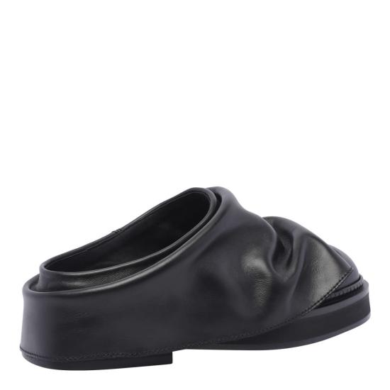  디 아티코 뮬/슬리퍼 아티코 미니 로빈 사보트 블랙 - THE ATTICO