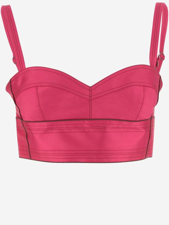  토리버치 민소매 티셔츠 실크  핑크