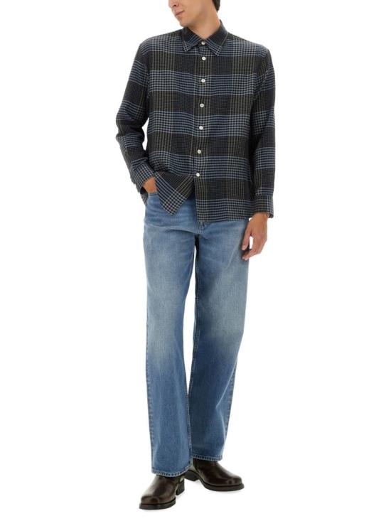  선플라워 긴팔 셔츠 스튜디오 셔츠 블루 - SUNFLOWER