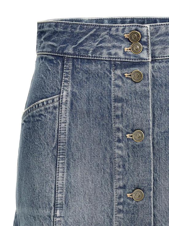  발렌티노 가라바니 데님 스커트 트리밍 스커트 멀티컬러 - VALENTINO GARAVANI