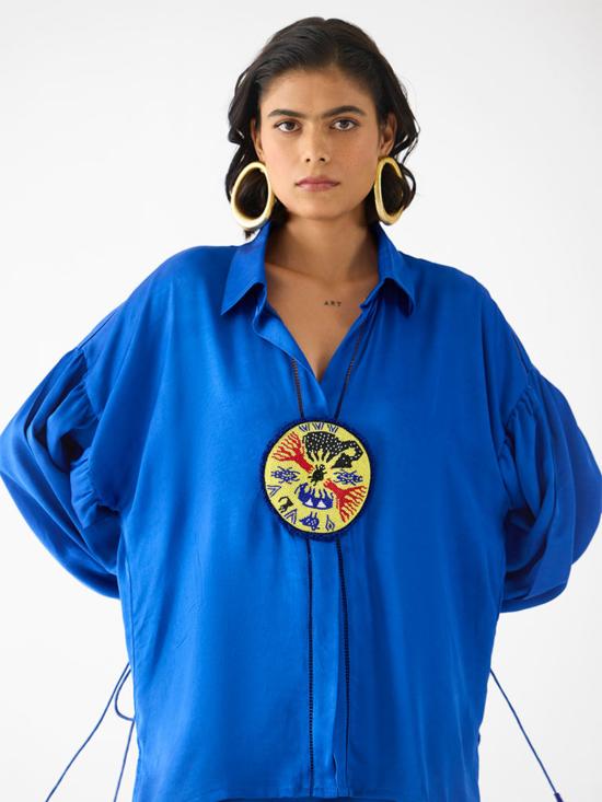  IKKIVI 스트레이트 팬츠 이키비 줄루 리넨 코디 세트 블루 - OTHER BRANDS