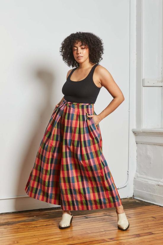  RUJUTA SHETH 팔라초 팬츠 Rujuta Sheth 프리다  Lovebird Chex - OTHER BRANDS