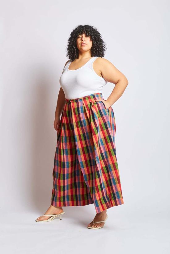  RUJUTA SHETH 팔라초 팬츠 Rujuta Sheth 프리다  Lovebird Chex - OTHER BRANDS