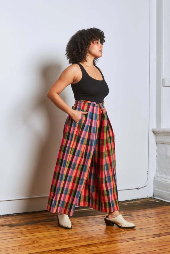  RUJUTA SHETH 팔라초 팬츠 Rujuta Sheth 프리다  Lovebird Chex - OTHER BRANDS