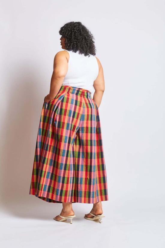  RUJUTA SHETH 팔라초 팬츠 Rujuta Sheth 프리다  Lovebird Chex - OTHER BRANDS