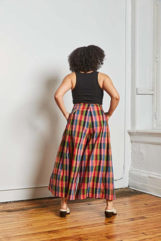  RUJUTA SHETH 팔라초 팬츠 Rujuta Sheth 프리다  Lovebird Chex - OTHER BRANDS