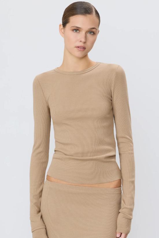  에태르네 긴팔 티셔츠 에테르네 긴팔 슬림핏 탑 - ETERNE