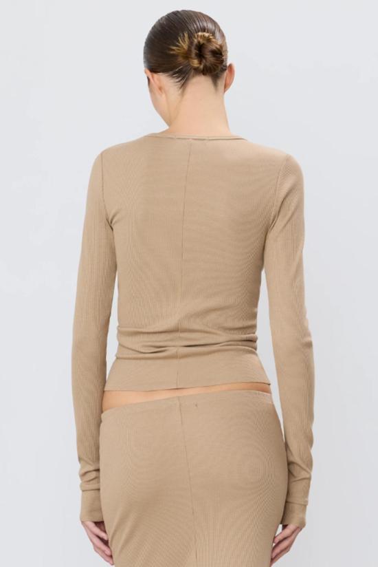  에태르네 긴팔 티셔츠 에테르네 긴팔 슬림핏 탑 - ETERNE