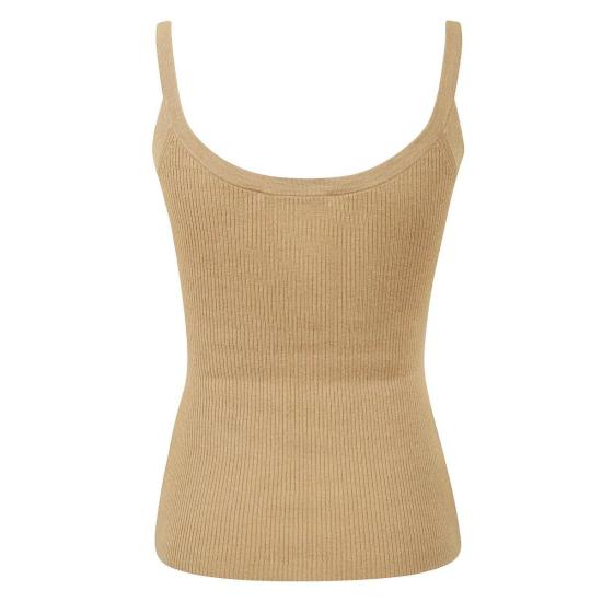  막스마라 민소매 티셔츠 막스 마라 갈루라 리브드  베이지 - MAX MARA