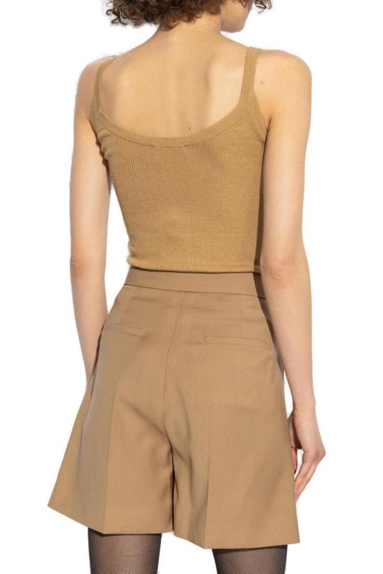  막스마라 민소매 티셔츠 막스 마라 갈루라 리브드  베이지 - MAX MARA