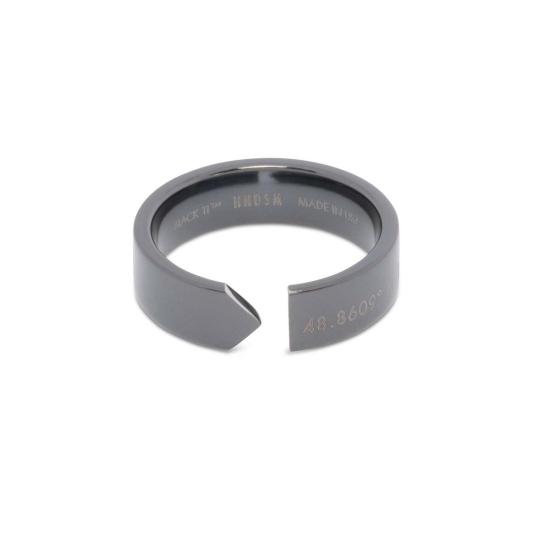  핸섬 반지 핸드즘 파리  광택 블랙 티타늄