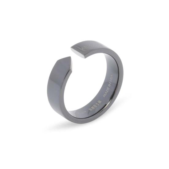  핸섬 반지 핸드즘 파리  광택 블랙 티타늄 - HNDSM