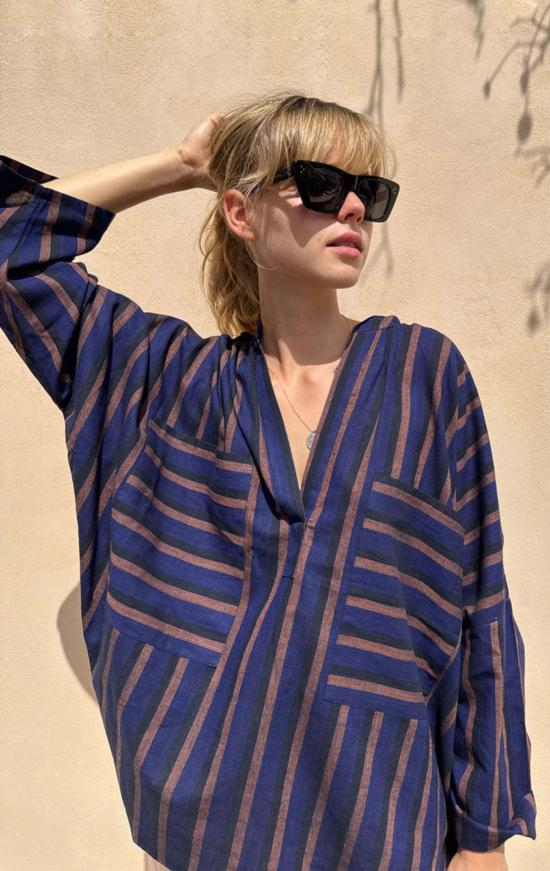  Two 긴팔 티셔츠 두 줄무늬 긴팔 셔츠