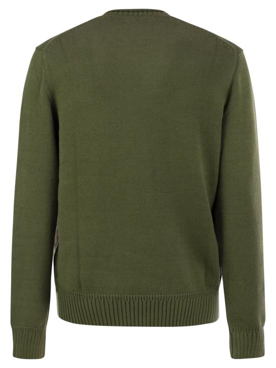  랄프 로렌 스웨터 폴로 베어 크루넥  뉴 올리브 디펜더 베어 - RALPH LAUREN